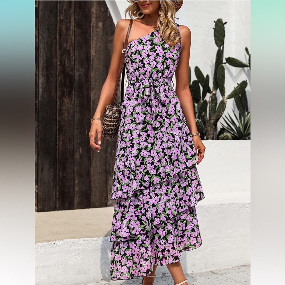 Purple Floral Dress